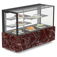 Affichage commercial de vitrine de gâteau de refroidissement par air de réfrigérateur commercial à température unique de vente chaude avec le verre de sandwich pour les armoires froides