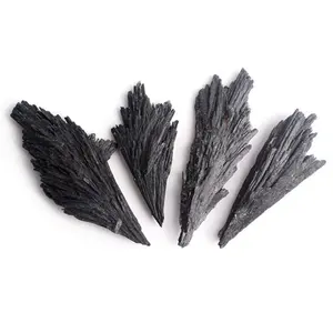 Tourmaline Wholesale Natural Crystal Feather Shaped Raw Rough Black Tourmaline For Home Decoration