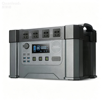 Station d'alimentation portable 1451Wh 2400W à onde sinusoïdale pure, générateur solaire au lithium-ion pour camping-car, camping, maison et alimentation de secours d'urgence