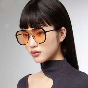 Gafas de Sol Transparentes de Gran Tamaño con Logotipo Personalizado, Tendencia 2025, Protección UV400, Doble Puente, Montura Grande, Poligonales, para Hombre y Mujer - Product Image 2