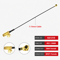 Câble RF 1.13MM 0.81MM MHF SMA Femelle à Montage sur Panneau PCB vers U.FL MHF Femelle, Antenne WIFI, Câble Coaxial RF Pigtail d'Extension