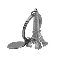 थोक धातु MOQ स्टॉक सुपर बाजार Keychains विश्व पर्यटक स्थलों के लिए एफिल टॉवर पेरिस पेरिस यात्रा के लिए धातु चाबी का गुच्छा