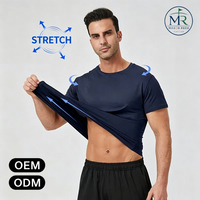 Vêtements d'entraînement personnalisés pour hommes, t-shirts amples pour hommes, vêtements de sport pour la course à pied, vêtements en maille extensible à séchage rapide