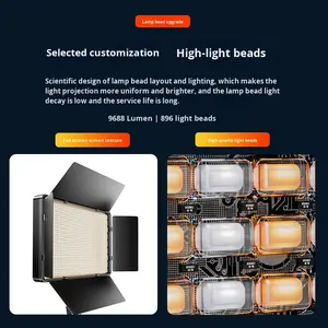 Panneau LED portable en aluminium <span class=keywords><strong>de</strong></span> qualité supérieure pour studio, <span class=keywords><strong>photo</strong></span>, vidéo, tournage en direct et éclairage photographique - Product Image 5