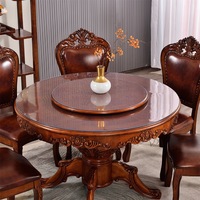Vente chaude diamètre 3mm d'épaisseur étanche Transparent résistant à l'huile rond Table protecteur Anti-chaud onglet rond clair Pvc nappes
