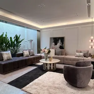 Orangefurn Modern lüks mobilya eğlence odası kanepe sehpa TV standı oturma odası seti