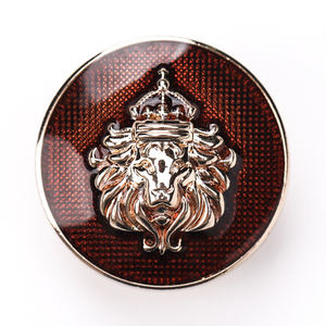 Precio barato aleación corona cabeza de león goteo aceite costura botones cosidos a mano Botón de ropa para abrigo camisa Decoración - Product Image 3