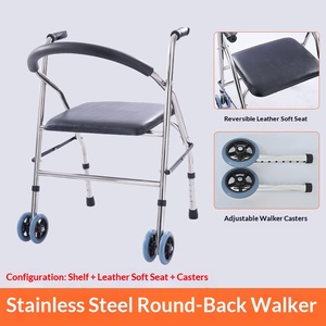 Stainless Steel <b>Walker</b> Aid for <b>Elderly</b> AntiSlip Walking Mobility Aid for Seniors Patients - Product Image 2