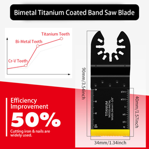 TOOLJOY 3 lames de scie oscillantes universelles à dégagement rapide pour la coupe du bois et du plastique, accessoires multi-outils - Product Image 2