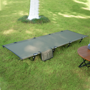 Customizable Folding Camping Cot Oxford Fabric Aluminum Frame Portable Outdoor <b>Bed</b> with Carrying <b>Bag</b> - Product Image 3