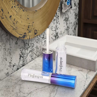 Offre Spéciale – Tube de brillant à lèvres transparent de 3,5 ml avec capuchon bleu dégradé – Flacon cosmétique en plastique pour emballage de maquillage et gloss à lèvres