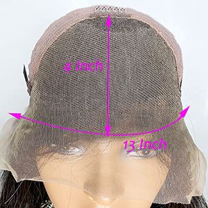 Perruques à dentelle frontale de couleur violette, perruques en cheveux humains avec cuticules, pré-épilées, cheveux vierges brésiliens, perruques à ondulations lâches pour femmes - Product Image 6