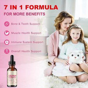 Приротные 60 мл оральные жидкие капли клубника ароматизированные травяные добавки для взрослых подростков 1200 мг кальция магния цинка витамин - Product Image 6