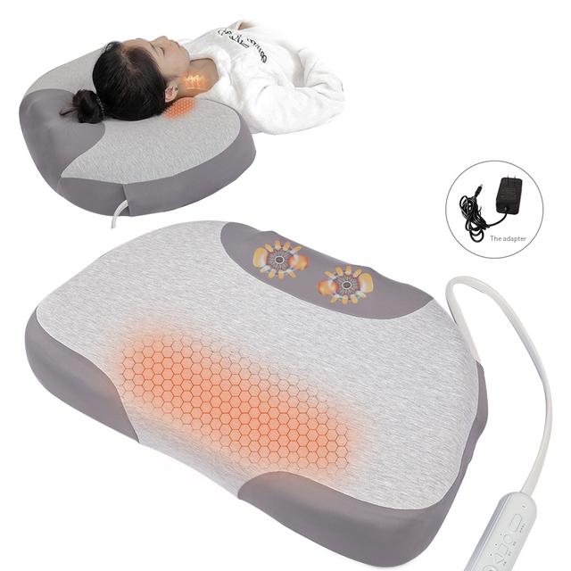 New Arrival 3 in 1 Electric Heating Massage Traction Pillow Memory Foam Function Pillow High Quality Sleeping Bed Pillow