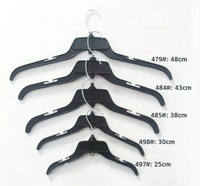 Cintre en plastique antidérapant avec logo personnalisé pour chemises, manteaux, vêtements, robe, présentoir, cintre noir à vendre