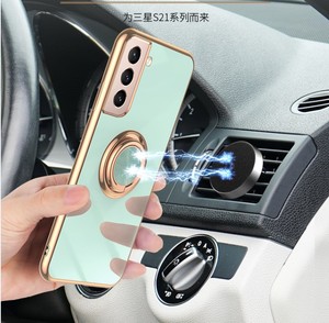 Coque de téléphone transparente antichoc avec anneau rotatif à 360°, support magnétique pour voiture, antidérapante, design sportif, compatible avec les supports de téléphone. - Product Image 3