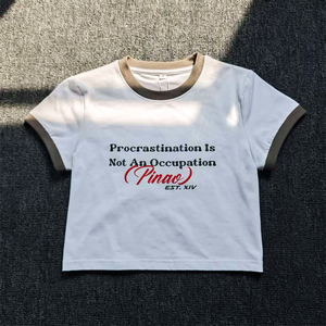 T-shirt da <span class=keywords><strong>donna</strong></span> <span class=keywords><strong>slim</strong></span> <span class=keywords><strong>fit</strong></span> di alta qualità, all'ingrosso, semplici, bianche, in cotone, girocollo, crop top, personalizzabili - Product Image 1