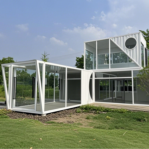 Villa <span class=keywords><strong>moderne</strong></span> <span class=keywords><strong>en</strong></span> acier léger à plusieurs niveaux Maisons préfabriquées à construction rapide pour des retraites côtières et au bord du lac pour des centres de villégiature ou des appartements - Product Image 5