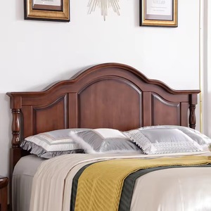Muebles de Madera para Dormitorio de Lujo Estilo Americano, Cama King Size de Madera de Caoba Sólida de 1.8 Metros, Modelo BB-SB8819 #   Rustic Vi - Product Image 4