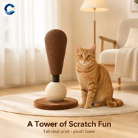 Griffoir pour chat en sisal coloré de taille moyenne à grande, arbre à chat en corde de chanvre peu encombrant, durable, sans éclats, structure d'escalade pour chat