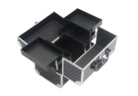 Valise à cosmétiques à double plateau, petite valise à cosmétiques en aluminium