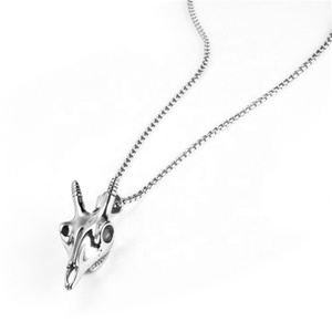 Los hombres joyas <span class=keywords><strong>de</strong></span> fundición <span class=keywords><strong>de</strong></span> acero inoxidable collar <span class=keywords><strong>de</strong></span> cabeza <span class=keywords><strong>de</strong></span> ciervo animal cráneo o cabeza <span class=keywords><strong>de</strong></span> <span class=keywords><strong>cabra</strong></span> colgante venta al por mayor - Product Image 5
