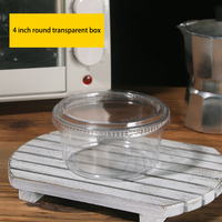 Vente en gros Boîte d'emballage de gâteau basque Boîtes en plastique d'emballage alimentaire de boulangerie au design transparent de 4 pouces