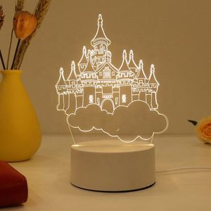 Holesale-Lámpara de escritorio con base de diodo emisor de luz, luces de noche personalizadas de acrílico con dibujos animados, 3D - Product Image 3