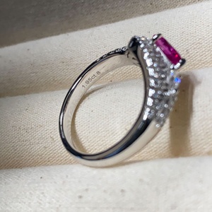 Cagny thiết kế ban đầu 925 Sterling Bạc rắn đầu nước Thả vòng nữ tính <span class=keywords><strong>Ruby</strong></span> kim cương nhẫn với phong cách cổ điển - Product Image 2