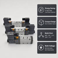 Válvula Neumática de Doble Solenoide de 5/3 Vías, Confiable, de Flujo Alto, Operada por Piloto, con Centro Cerrado, para Maquinaria de Embalaje de Uso Pesado