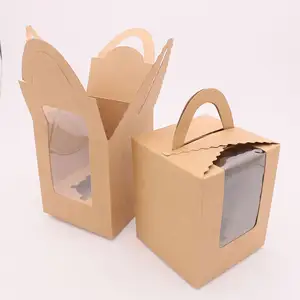 50 упаковок, одноразовый контейнер для кексов