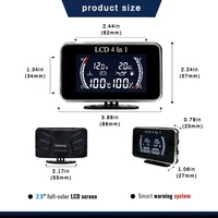 Medidor de Temperatura, Voltímetro, Manómetro de Presión de Aceite, Indicador de Combustible MrGauge, Sensor NPT de 1/8, 3/8, 5/8, Universal, 4 en 1, Pantalla LCD, Medidor Digital para Automóvil