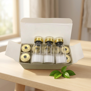 โลจิสติกส์แบบควบคุมอุณหภูมิ ผงเปปไทด์บริสุทธิ์สูง 99% 100 มก. ผงไลโอฟิไลซ์ GHK-Cu วัตถุดิบเครื่องสำอาง ราคาโรงงาน - Product Image 5