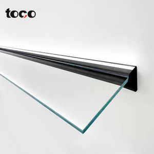 Étagères de rangement éclairées en alliage d'aluminium en gros, étagères murales minimalistes avec planches en <span class=keywords><strong>bois</strong></span> - Product Image 5
