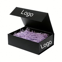Boîte en carton pliable personnalisée pour vêtements, cosmétiques, cadeaux, avec impression personnalisée, fermeture magnétique et ruban.