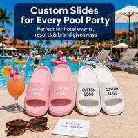 Claquettes personnalisées en EVA avec logo, légères, unisexes, pour hôtel, piscine, plage, promotionnelles