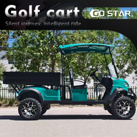 Kendaraan Golf Cart 2 Penumpang Dilengkapi Baterai Asam Timbal, Bak Kargo Besar, Kendaraan Serbaguna Villa Park untuk Penumpang & Kargo