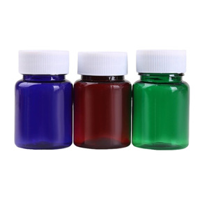 Flacon en plastique ambré pour pilules avec bouchon sécurité enfant, opaque, pour compléments alimentaires, rechargeable, flacon échantillon - Product Image 3