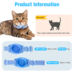 HOT Pet for Airtag <b>Collar</b> Elastic Safety Pet <b>Collar</b> <b>With</b> Airtag Holder Lightweight Easy to Install Adjust for AirTag <b>Cat</b> <b>Collar</b> - Product Image 3