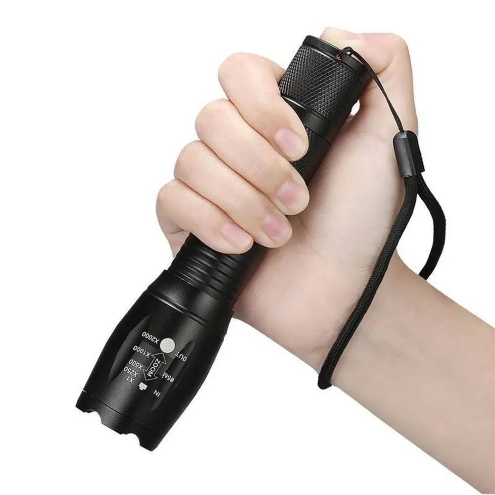 800 Lumen Handheld Zoomable Flashlight LED XML-T6 LED Water Resistant Camping Torch Adjustable Focus Zoom Tactical Flashlight