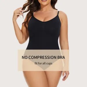 S-SHAPER Sleeveless Shapewear Playsuits Bodysuits Thong Seamless Bodycon Plus Size Lucky Label Rompers 1 Piece Women Jumpsuits