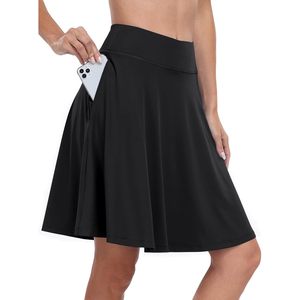 FOXA Knee Length Skorts For Women High Waisted Golf Tennis <b>Skirt</b> With Built In Shorts Breathable Casual Wear - Product Image 1