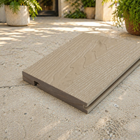 Plancher composite bois-plastique (WPC) de style européen, gaufrage 3D, en bois d'acacia, pour usage extérieur, technique brossée, épaisseur 18 mm, résistant à l'eau