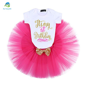 <span class=keywords><strong>de</strong></span> verano medio 1st 2nd 3 piezas conjunto <span class=keywords><strong>de</strong></span> ropa vestido <span class=keywords><strong>de</strong></span> cumpleaños <span class=keywords><strong>para</strong></span> bebé niña - Product Image 5