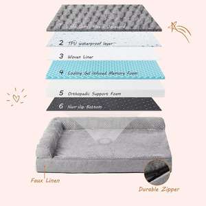 Umwelt freundliche ortho pä dische Kühlung Memory Foam Hunde bett matte Beruhigender Kau schutz für Kleintiere Tiefschlaf-Katzen bett matte - Product Image 5