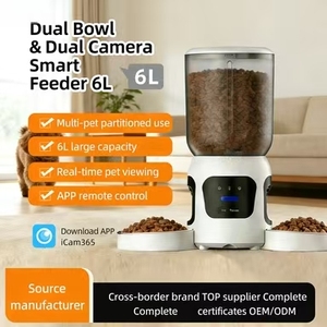 Distributeur de nourriture intelligent pour animaux de compagnie OEM personnalisé 6L avec double caméra, conception anti-fuite, contrôle par application et appel vidéo bidirectionnel à distance - Product Image 3