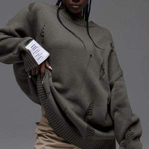 2024 Unisex Pullover Oversized Sweater Women Hip Hop Punk Loose Hollow Out Knitwear Sweater <strong>Jumper</strong> <strong>Boyfriend</strong> Dashiki African - Product Image 3