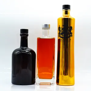 Decal embossing engraving private label glass spirits liquor whiskey vodka tequila gin bottle with premium quality
