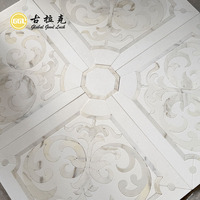 Mosaïque de marbre blanc à jet d'eau à bas prix pour la décoration des murs et sols des entrées, crédences, chambres, douches, hôtels et villas