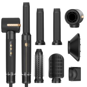 Sèche-cheveux ionique pliable 7-en-1 multifonctionnel avec buse, diffuseur, lisseur, peigne et boucleur, moteur BLDC, idéal pour la maison et les hôtels - Product Image 1